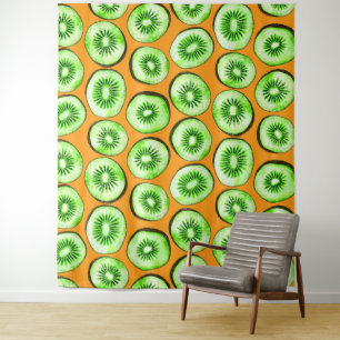 Kiwi slices tapestry