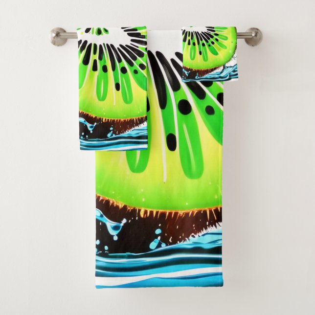 Kiwi Splash of Freshness Bath Towel Set (Insitu)