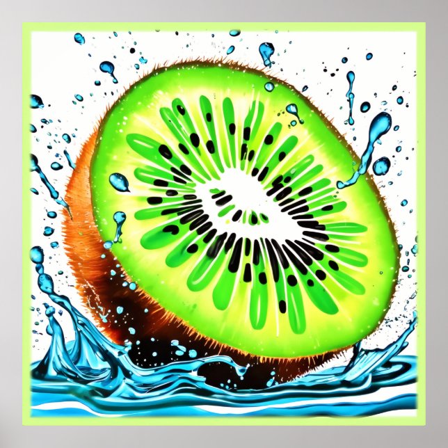 Kiwi Splash of Freshness Poster (Front)