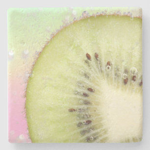 Kiwi splash stone coaster