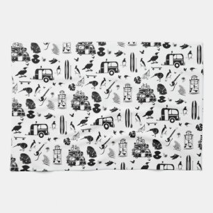 kiwi summer pattern TRANS Tea Towel