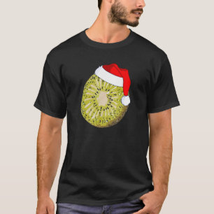 Kiwi Tropical Fruits Kiwi Christmas Hat Womens Men T-Shirt