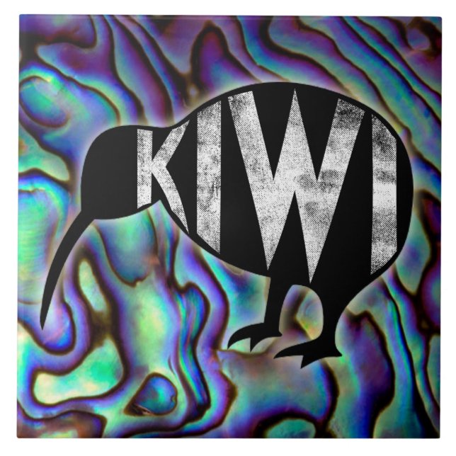 Kiwiana New Zealand Bird Design Decor Tile (Front)