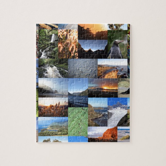 Kiwiana New Zealand nature scenic montage Jigsaw Puzzle (Vertical)
