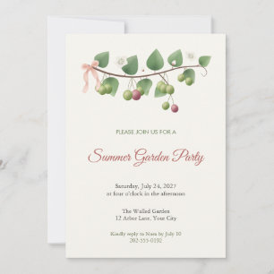 Kiwiberry Vine Summer Garden Party Invitation
