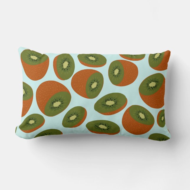 Kiwifruit Pattern Lumbar Cushion (Front)