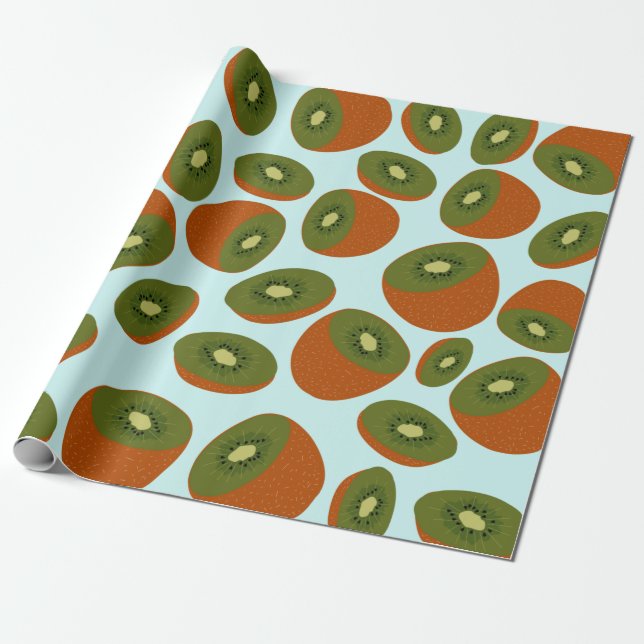 Kiwifruit Pattern Wrapping Paper (Unrolled)