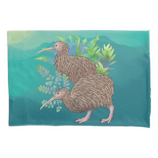 Kiwis and Ferns Pillowcase (Front)