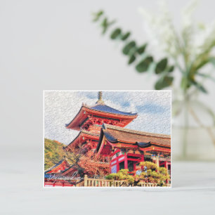 Kiyomizu-dera (Three-stored pagoda) postcard