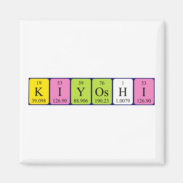 Kiyoshi periodic table name magnet (Front)