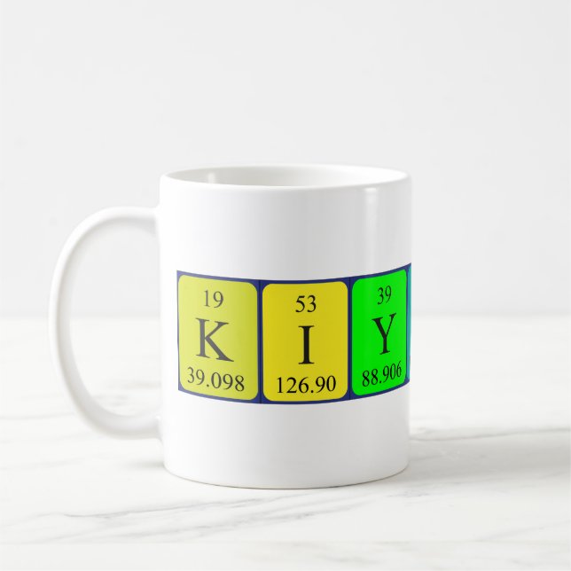 Kiyoshi periodic table name mug (Left)