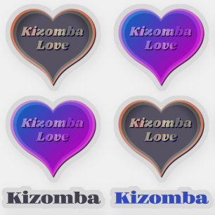 Kizomba dance heart Custom-Cut Vinyl Sticker