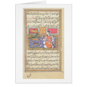 Kjujista, the Merchant's Wife, talking to a Parrot