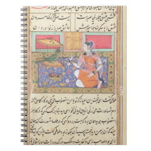 Kjujista, the Merchant's Wife, talking to a Parrot Notebook