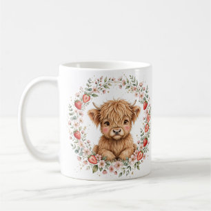 KJV Bible-Strawberry Highland Cow Calf Mug