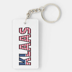 Klaas Name Vorname USA Flagge Anhänger Schlüssel Key Ring