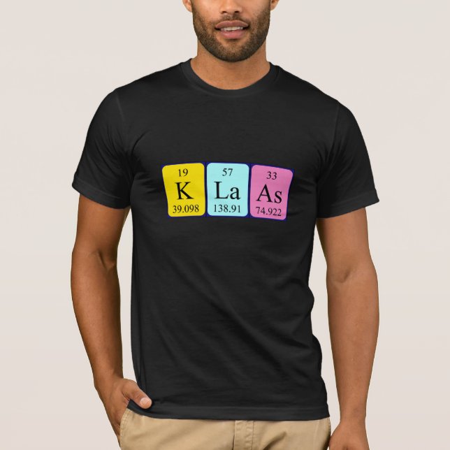 Klaas periodic table name shirt (Front)