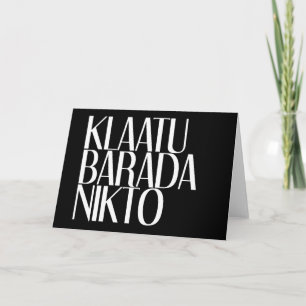KLAATU BARADA NIKTO CARD