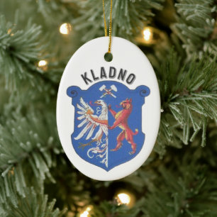 Kladno coat of arms, Czech Republic Ceramic Ornament