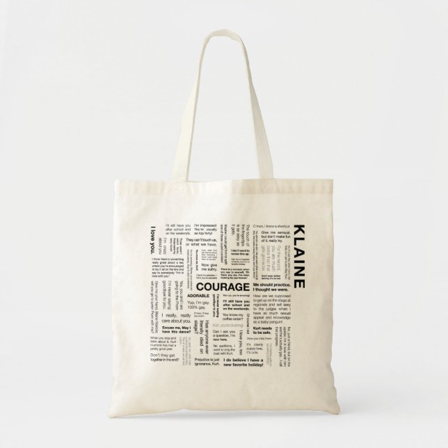Klaine Quotes Tote Bag (Front)