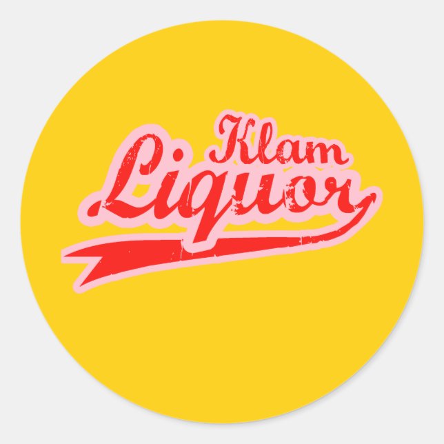 Klam Liquor Classic Round Sticker (Front)