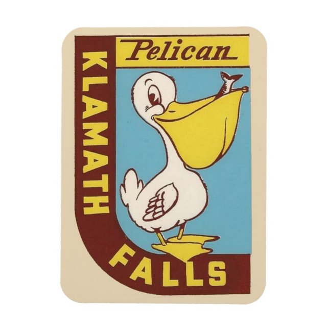 Klamath Falls, Oregon Magnet - Vintage Travel (Vertical)