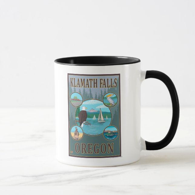 Klamath Falls, OregonScenic Travel Poster Mug (Right)