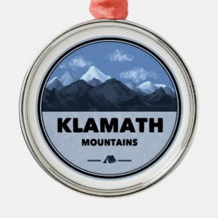 Klamath Mountains California Oregon Camping Metal Ornament