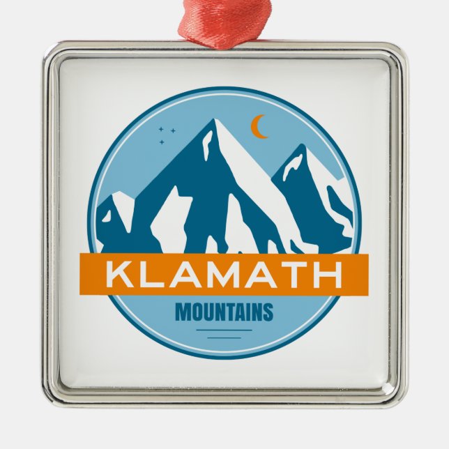 Klamath Mountains California Oregon Metal Ornament (Front)