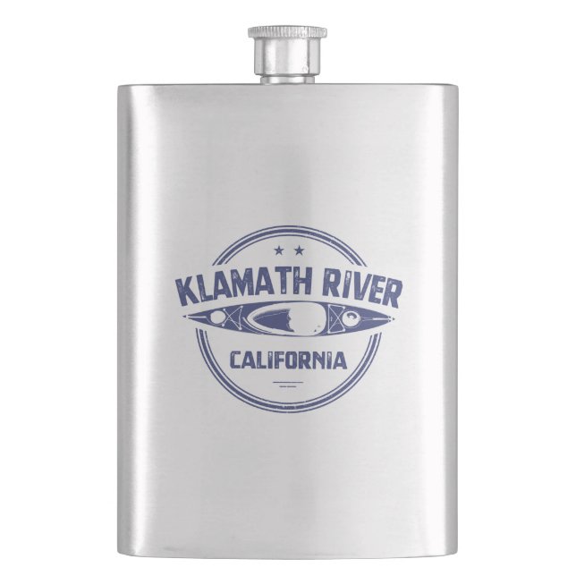 Klamath River, California Hip Flask (Front)