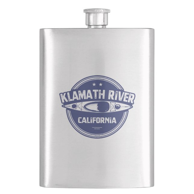 Klamath River, California Hip Flask (Front)