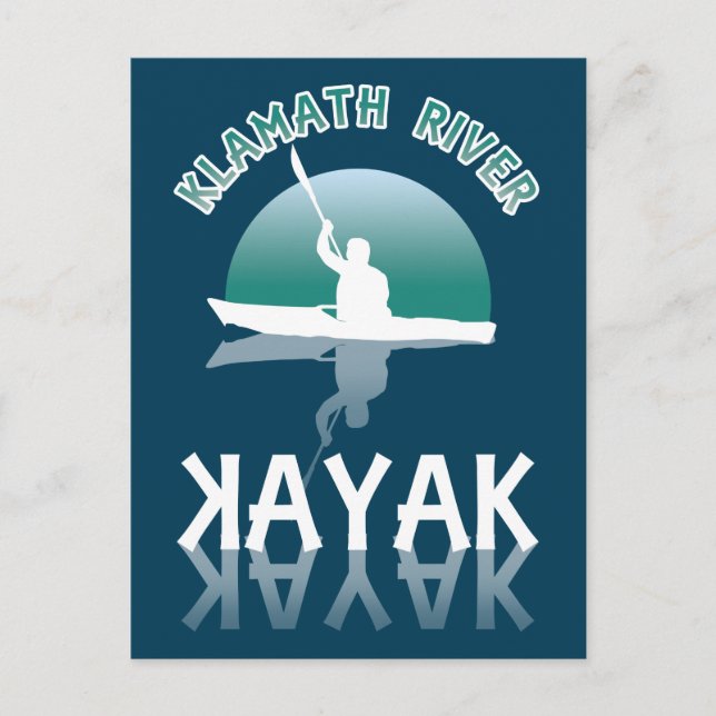 Klamath River California - Kayak Postcard (Front)
