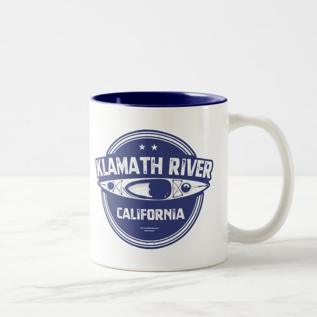 Klamath River, California Two-Tone Coffee Mug (Right)