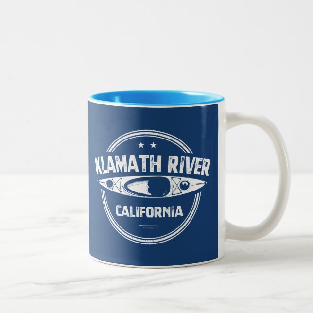 Klamath River, California Two-Tone Coffee Mug (Right)