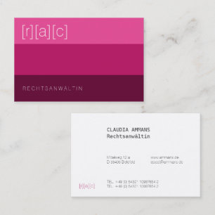 Klar, farbig, deutlich visitenkarte business card