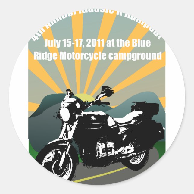 klassic_kampout classic round sticker (Front)