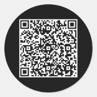 Klassischer Rundaufkleber mit eigenem QR Code