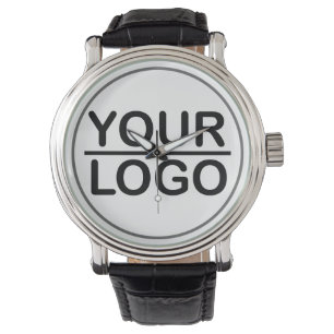 Klassischer Rundaufkleber mit individuellem Logo Watch