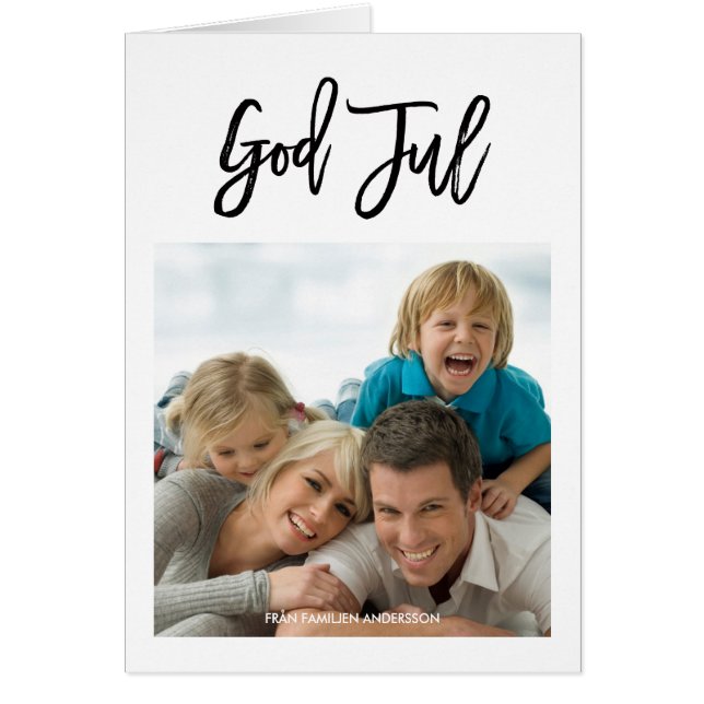 Klassisk jul fotohälsnings (Front)