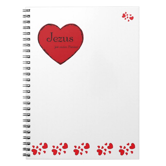 Klasyczny spiralny notatnik Jezus jest moim Panem! Notebook (Front)