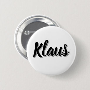 Klaus Mens Name, 6 Cm Round Badge