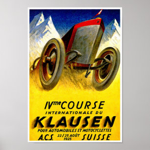 Klausen Race ~ Vintage Automobile Ad Poster