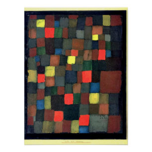 Klee - Abstract Colour Harmony with Squares Poster
