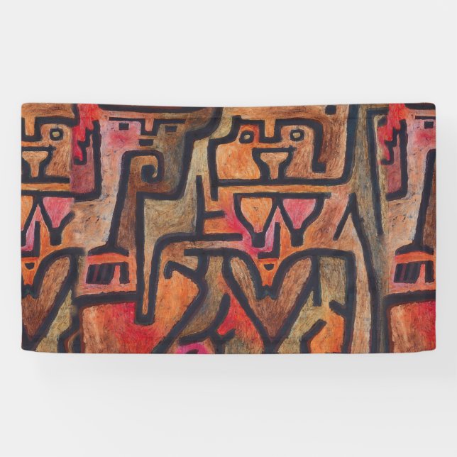 Klee Abstract Forest Expressionist Modern Art Banner (Horizontal)