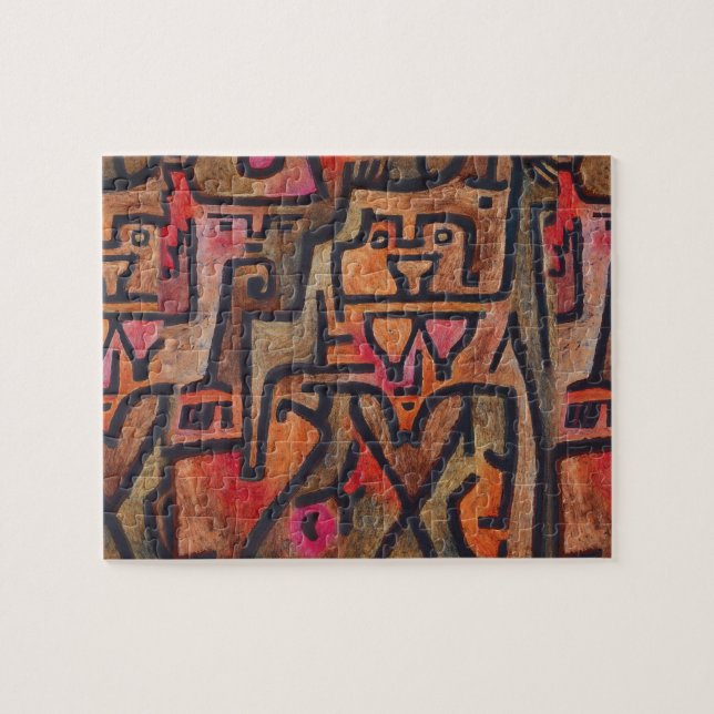 Klee Abstract Forest Expressionist Modern Art Jigsaw Puzzle (Horizontal)