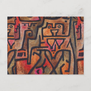 Klee Abstract Forest Expressionist Modern Art Postcard