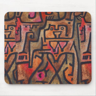 Klee Abstract Red Abstract Expressionist Nature Mouse Pad
