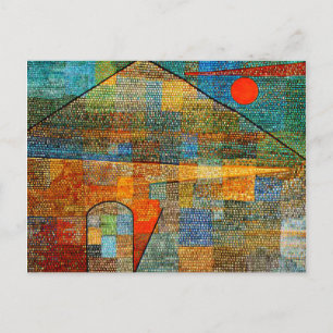Klee - Ad Parnassus, famous abstract art Postcard