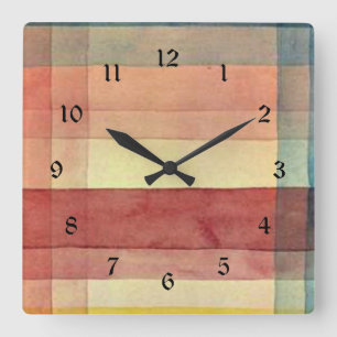 Klee - Architecture of the Plain, Square Wall Clock