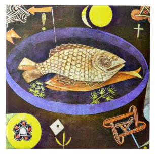 Klee - Around the Fish,  Ceramic Tile